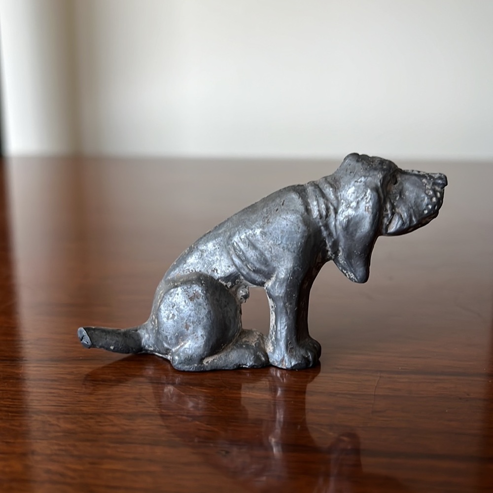 Vintage pewter hound dog - Picture 3 of 7
